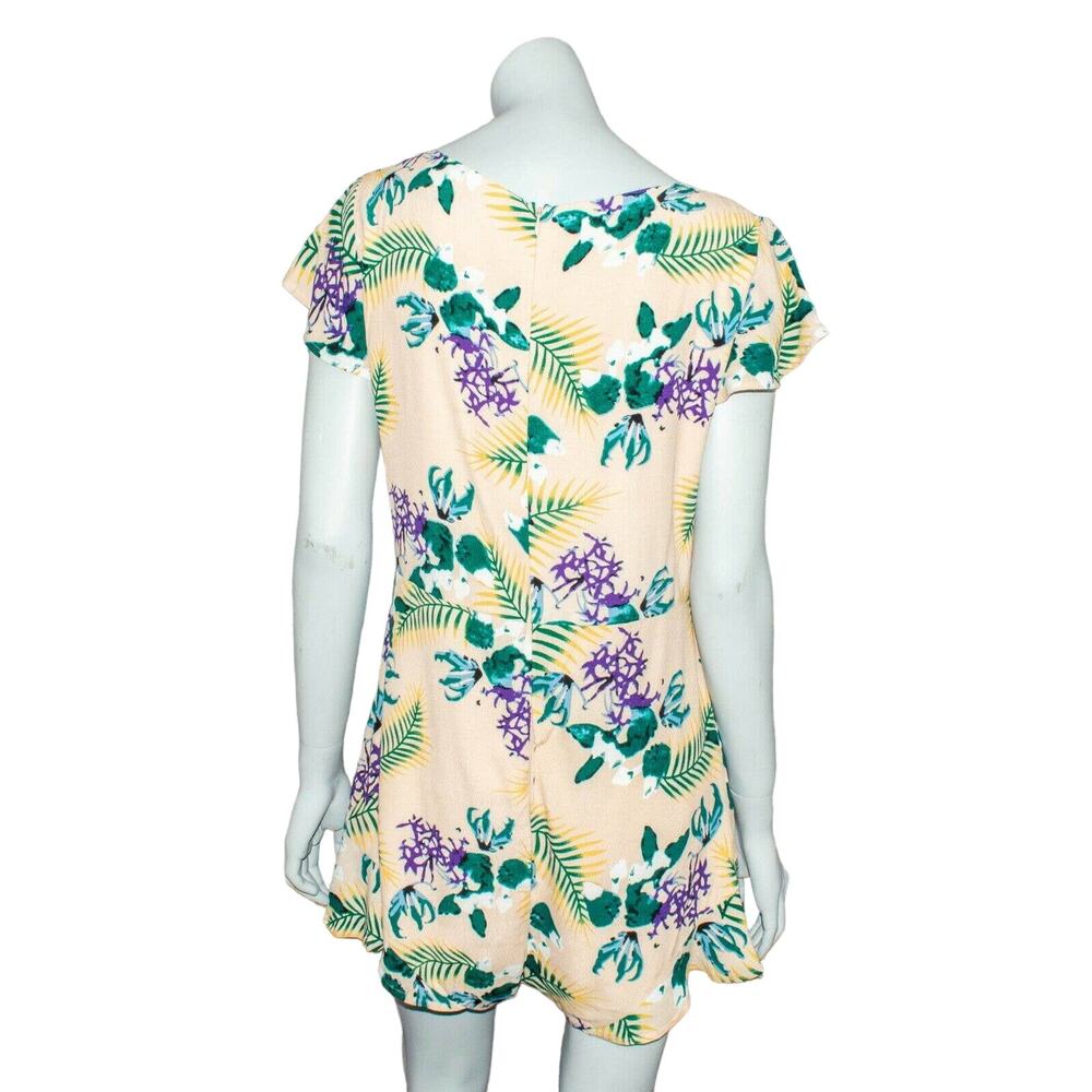 For Love and Lemons Floral Romper Size Large yellow green - Picture 8 of 8